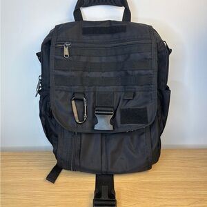 Flying Circle Black Military Backpack‎